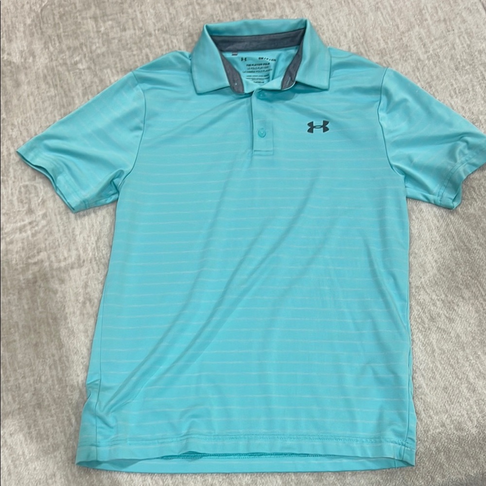 Under Armour Men's Blue Polo Shirt Small